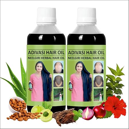 Adivasi Neelgiri Herbal Hair Oill 125ML (1+1) Buy one Get One Free